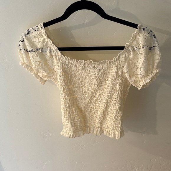 Ten Sixty Sherman Tops - Ten Sixty Sherman Cream Lace Blouse